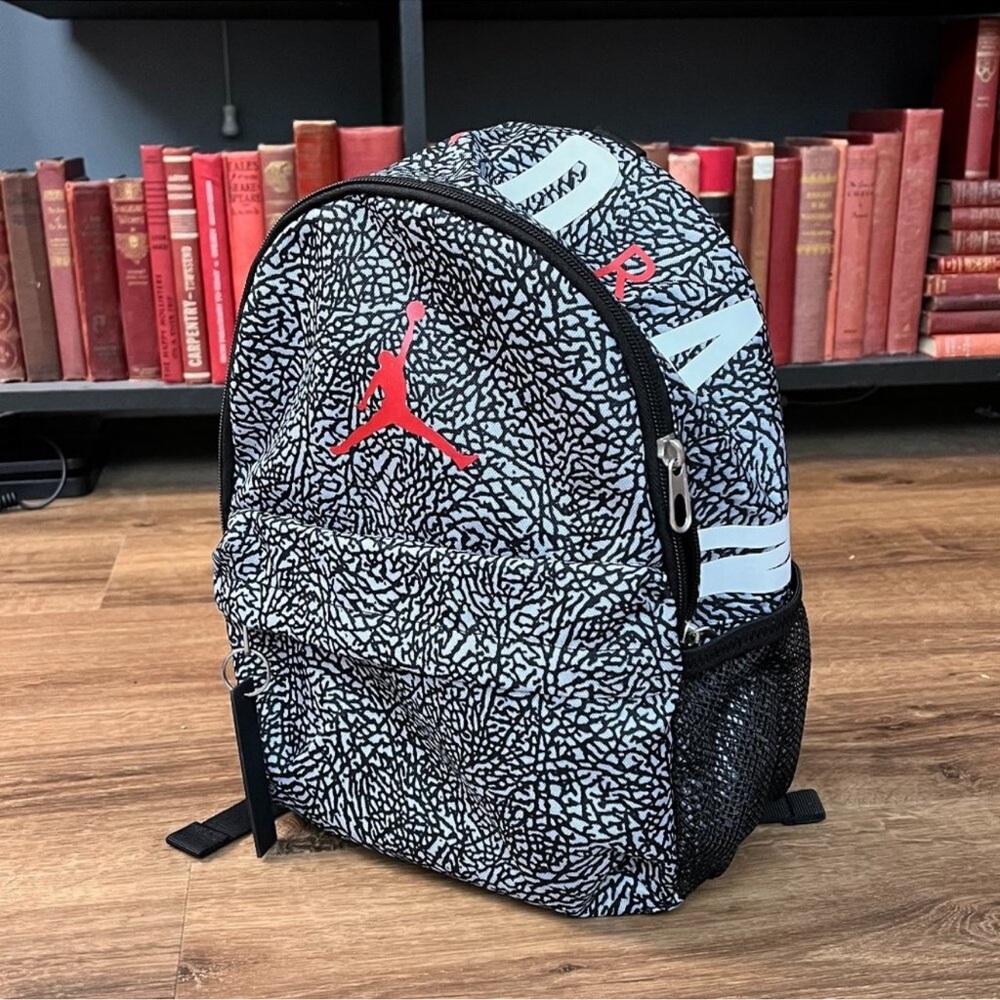 Jordan Mini Backpack in Black, White & Red